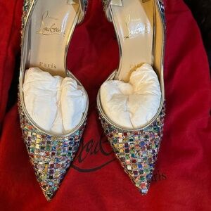 Christian Louboutin Iriza100 multi light gold 38.5